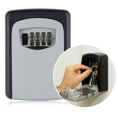 4-Digit Heavy Duty Wall Mounted Key Safe Storage Box Security Combination Lock