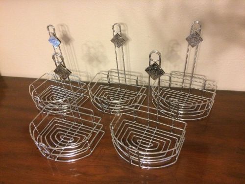 TABASCO LOT 5 Chrome Metal Restaurant Table Condiment Menu Holder Diner Caddy