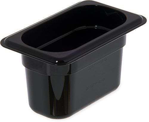 Carlisle 3088703 high heat food pan, 1/9 size, 4&#034; depth, black (case of 6) for sale