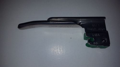 (1) MIL 1 LARYNGOSCOPE BLADE Welch Allyn USA SS MIL1 68061 Stainless Steel