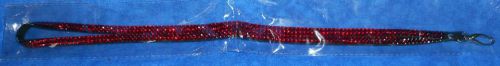 Lanyard Bling Red Plastic Rhinestone New in Pkg.  TA7-7