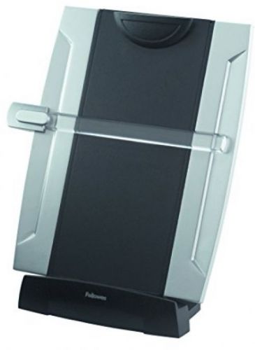 Fellowes office suites desktop copyholder with memo board, black/silver for sale