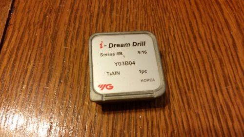 NEW YGI DREAM DRILL INSERT Y03B04 SERIES # B 9/16 TIAIN COATED CARBIDE