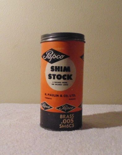 Vintage papco brass shim stock .005 sm6c5 for sale