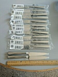 New 13ct American Metalcraft 9&#034; Glossy Stainless Steel Serrated Steak Knife Set