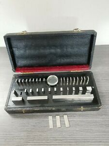 Vintage Gage Block Set Geo. Scherr Co 34 pc ULTRA CHEX INSPECTOSet w extras