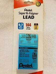 Pentel Super Hi-Polymer Lead Refills 0.7 mm Medium Line HB Hardness