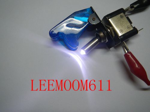 1set,race car illuminated toggle switch + safety cover,w+bl for sale