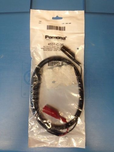 Pomona Electronics 4531-C-36 BNC (M) w/ strain relief to Alligator Clips, 36&#034;