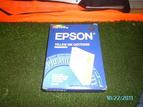 EPSON YELLOW INK CARTRIDGE 720/1440  MORE INFO IN DESC. LOT OF 2  UNUSED  1023