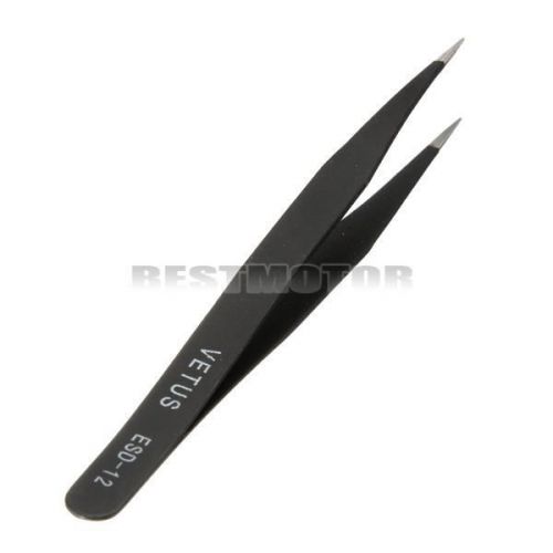 ESD12 Safe Antimegnetic Anti-static Antacid Steel Tweezers Maintenance Tool