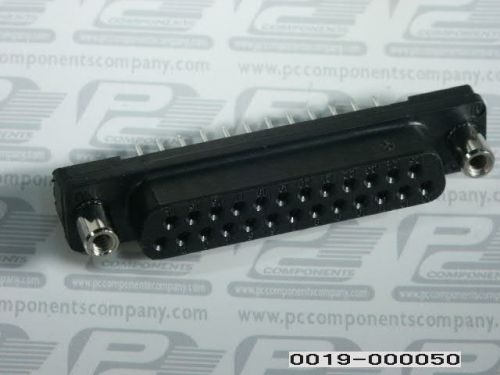 3-pcs d-sub d-sub receptacle straight 25pos pcb au amp inc 745078-5 7450785 for sale