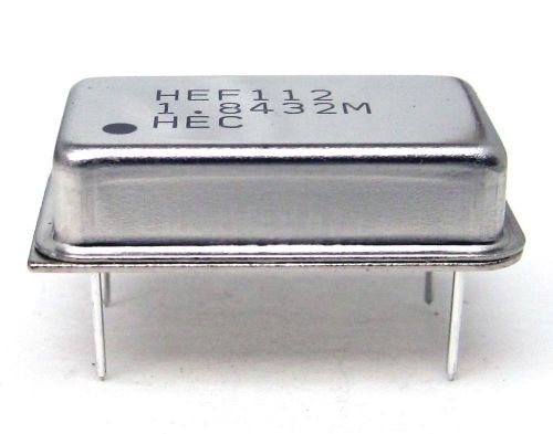 HEC HEF112 Crystal Oscillator 1.8432MHz New One Lot of 5 Pcs