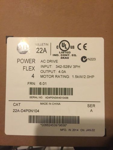 22A-D4P0N104 BRAND NEW 2014 Unopened Allen Bradley