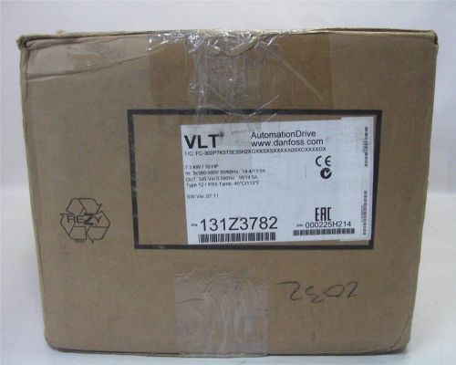 NEW DANFOSS FC-302 FC-302P7KT5E55H 131Z3782 VLT Automation Drive 10 HP 7.5 kW