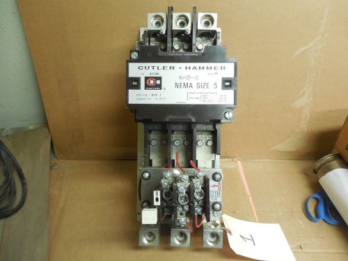 Cutler hammer starter a10gn0 ser a1 size 5 sz 5 120v coil 270a a amp w/ heaters for sale