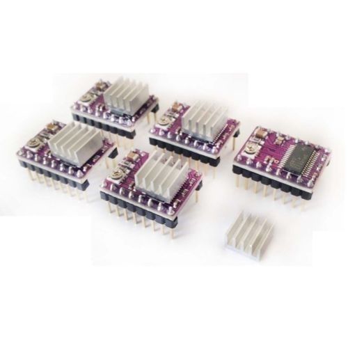 5 PCS OF A DRV8825 STEPPER MOTOR DRIVER MODULES WITH HEAT-SINKS