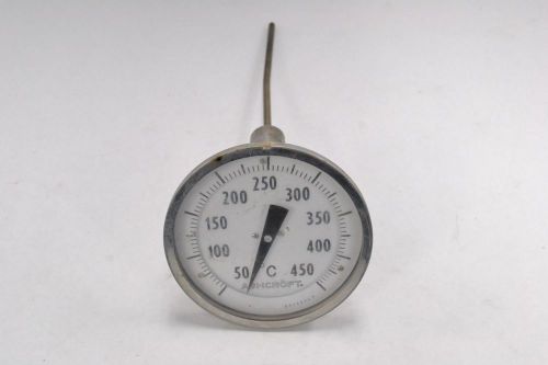 ASHCROFT TEMPERATURE 50-450C 5 IN DIAL FACE 1/2 IN NPT 8IN PROBE GAUGE B303877