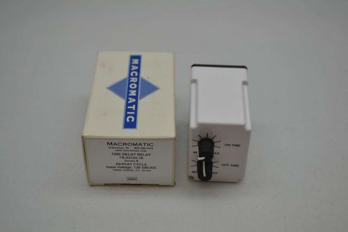 NEW MACROMATIC TR-53122-16 .6-60MIN TIME DELAY RELAY SER B 120V-AC 10A D384421