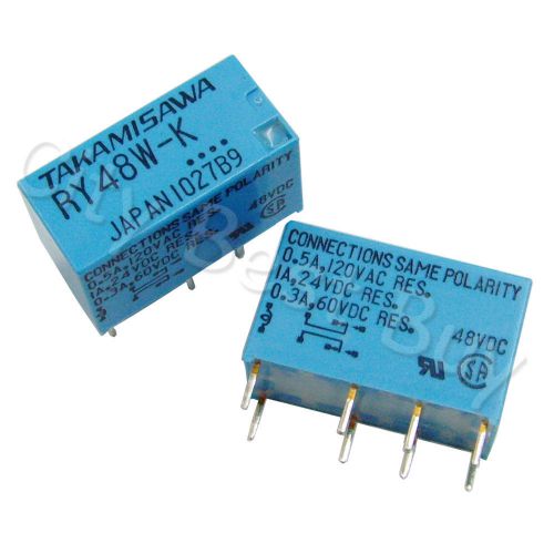 20 x RY48W-K DC48V Power Relay 8 Pin DPDT Signal Audio TAKAMISAWA FUJITSU JAPAN