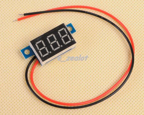 3.3V - 30V Yellow LED Panel Meter Mini Lithium Battery Digital Voltmeter DC