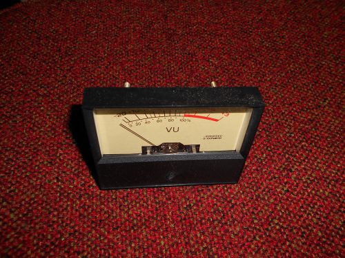 TWO MATCHING ILLUMINATED VU PANEL METERS