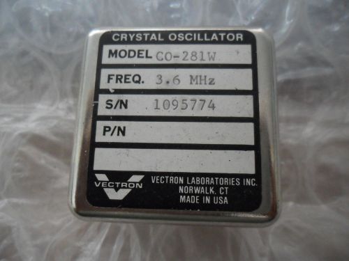 Vectron Lab. RF Crystal Oscillator 3.6 MHz CO281W SMA