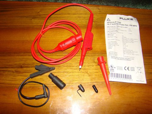 Fluke 10:1 probe VPS210 200MHz Voltage Probe Set 600V CAT III rated, 30 V CAT I