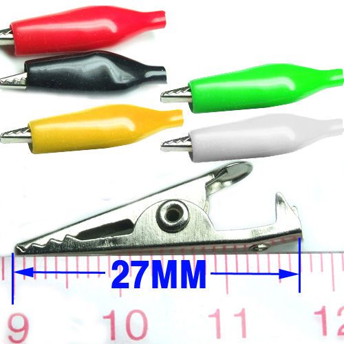 500PCS 5 colors Clamp test Testing Probe Alligator Clip