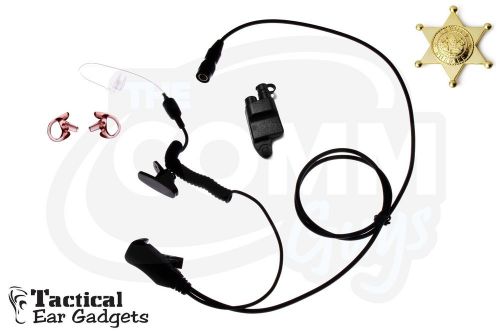 Quick Release Police Earpiece Coyote Lapel Microphone MA-Com P7200 P5100 Jaguar