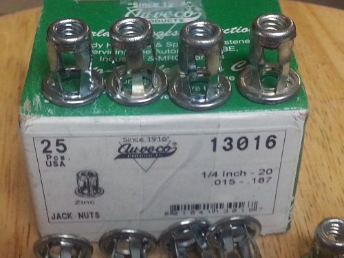 25 Jack Nuts 1/4-20 Thread  AU-VE-CO