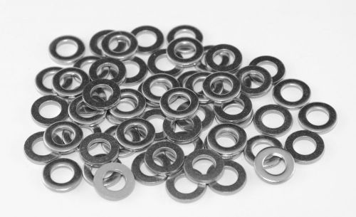 100 pcs M6 Metal Plain Washer, Stainless Steel