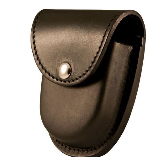 Boston Leather Rounded Bottom XL Handcuff Case w/ Snap Closure