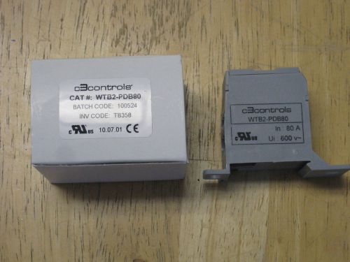 NEW in box IEC WTB2-PDB80 power distribution block C3 controls 80amp 600volt