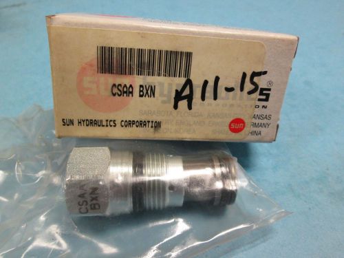 NEW Sun Hydraulics Hydraulic Cartridge Valve CSAA-BXN