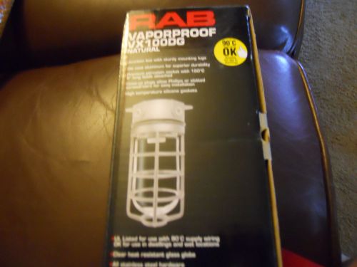 NIB INDUSTRIAL CAGED VAPORPROOF GLOBED 9 INCH LIGHT-REDUCED