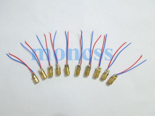 100pcs mini 650nm 6mm 3V 5mW Laser Dot Diode Module Head WL Red