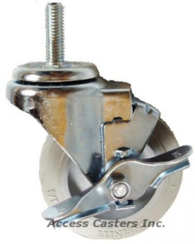 5PB2ISB 5&#034; Threaded Stem Caster, Non Marking Wheel with Brake, 265 lb. Capacity