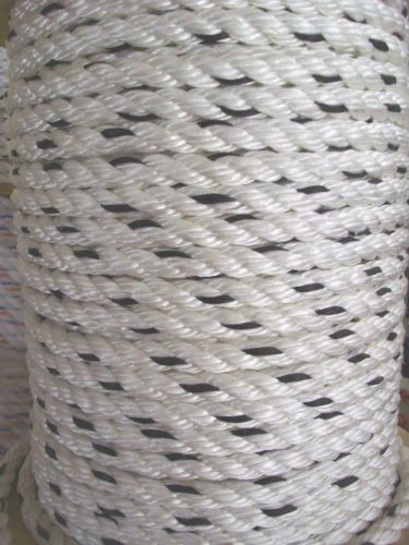 5/8&#034; X 97&#039; COMBO PLUS RIGGING ,HOIST ROPE 7200 LBS White,Black Tracer,irregular