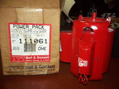 Bell &amp; gossett 111061 power pack motor 1/6 hp 1725 rpm 115v series 100 2&#034; hv b&amp;g for sale