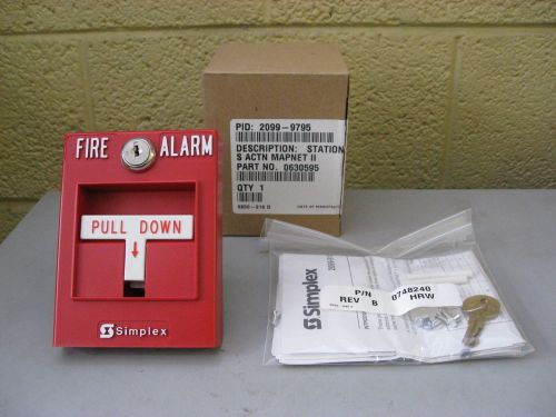 New simplex 2099-9795 mapnet ii addressable fire alarm manual pull station for sale