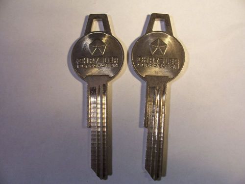 2 OLD OEM  VINTAGE ORG  CHRYSLER  1764S  1960 TO 1966 KEY BLANK   UNCUT