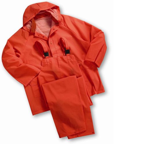 1240/L - Brand New Size Large ORANGE RAINSUIT 35mil PVC Polyester