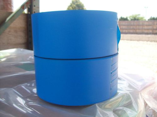 Vinyl pvc plastic blue flagging taffeta ribbon tape 4&#034; x 2000&#039; lot 2 3 mil bulk for sale