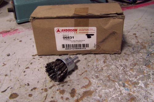 New anderson products 06831 1-1/8&#034; knot wire end brush .014 wire for sale