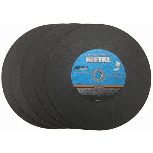 14&#034; 30 Grit Metal Cut-off Wheel 5 Pieces Aluminum Oxide Abrasive 4300 RPM Max