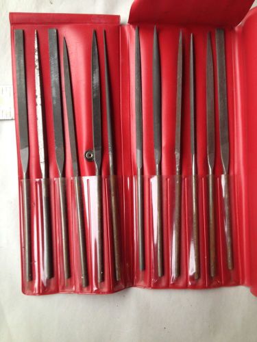 NICE 12 PIECE FILE SET SM JEWELERS MACHINIST WATCHMAKER MULTIPLE CUT GERMANY