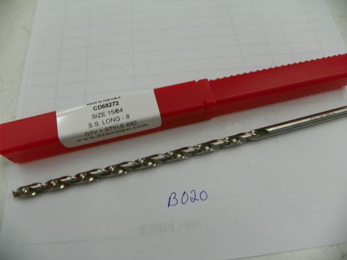 TITAN 15/64 &#034; EXTRA LENGTH TWIST DRILL 8&#034;   B020