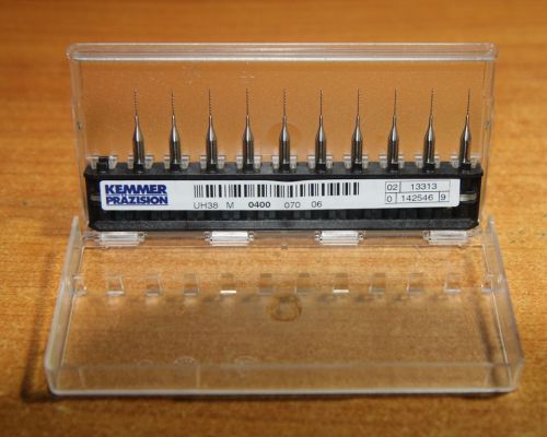 10 pcs brand new carbide micro drill bits 0.4mm cnc pcb dremel germany made for sale