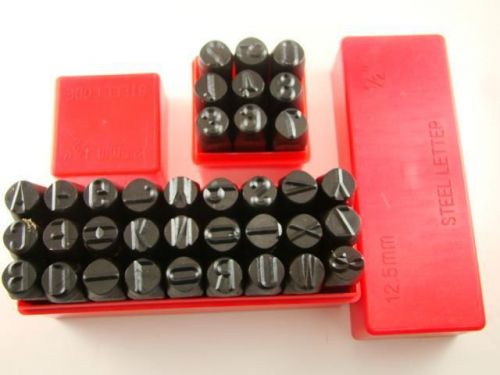 1/2&#034; 12.5mm letter &amp; number punch stamp set metal-steel-hand a-z *big size*36pcs for sale